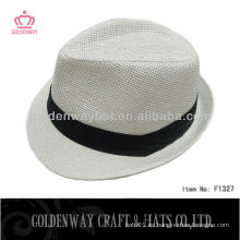 Promocional barato Hombre Blanco Sombrero Fedora